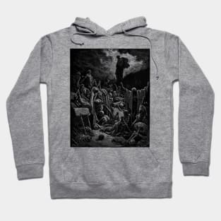 The Vision of the Valley of the Dry Bones - Gustave Doré, La Grande Bible de Tours, Aesthetic, Gothic, Metal Hoodie